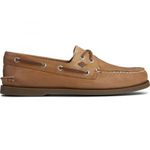 Sperry 2 eye leather nutmeg Men's