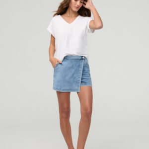 DU/ER Performance Denim Wrap Skort